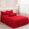2024 New Luxury Lace Bed Skirt Mattress Cover 3PCS Bed Sheet With 2 Pillowcases Bedspread Fitted Sheet Bedding Set