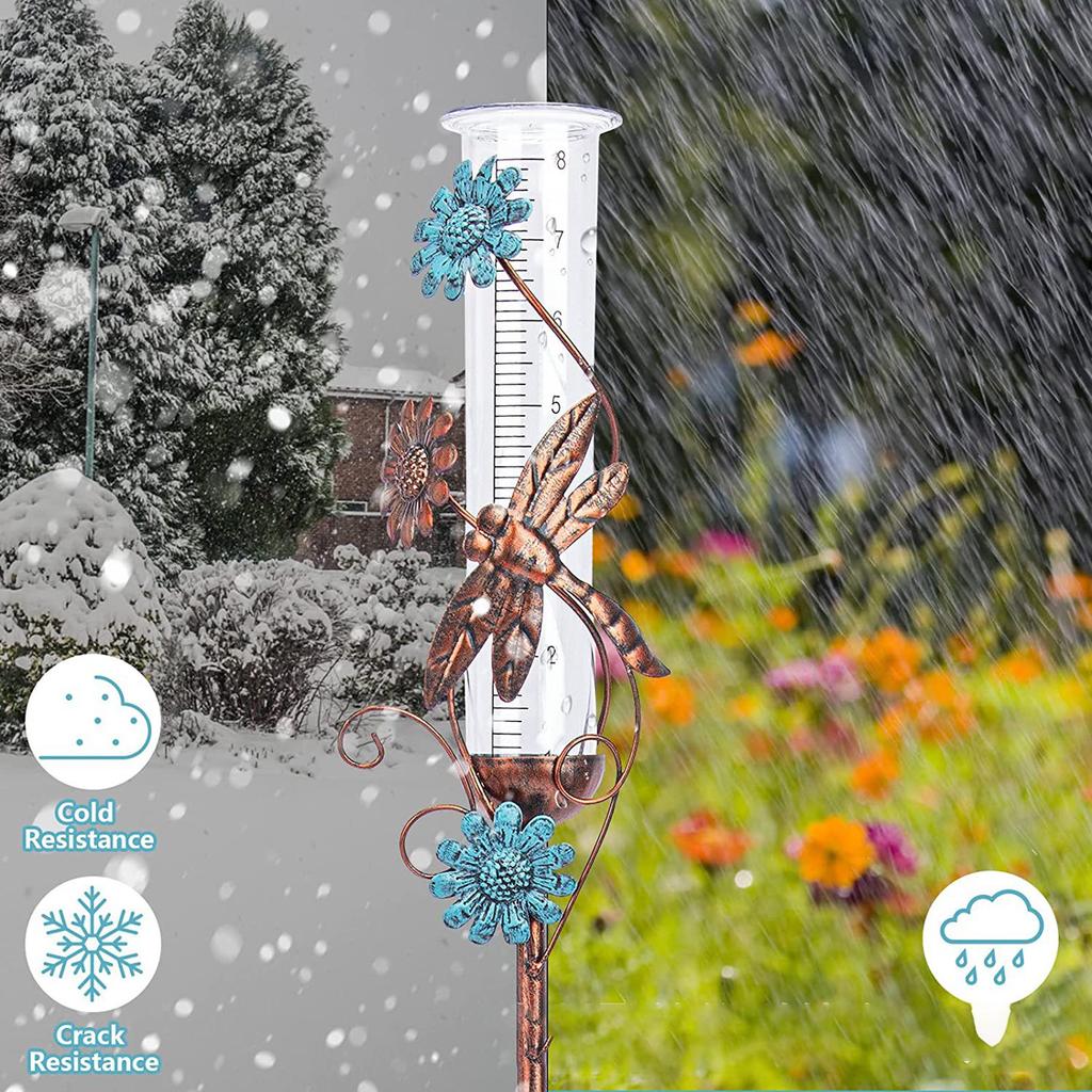 Rain Gauge Tube Replacement 7 Inch Cold And Crack Resistant Plastic Rain Gauge Tube For Outdoor Yard Garden