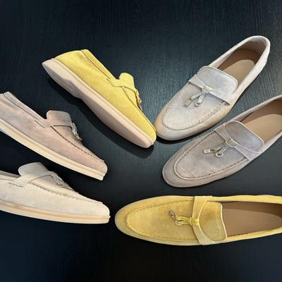 Туфли-лоферы с круглым носком и средней высотой подъема, женские туфли Doudou 2025, новая маленькая кожаная обувь, повседневная обувь, удобная обувь на мягкой подошве, одинарная обувь