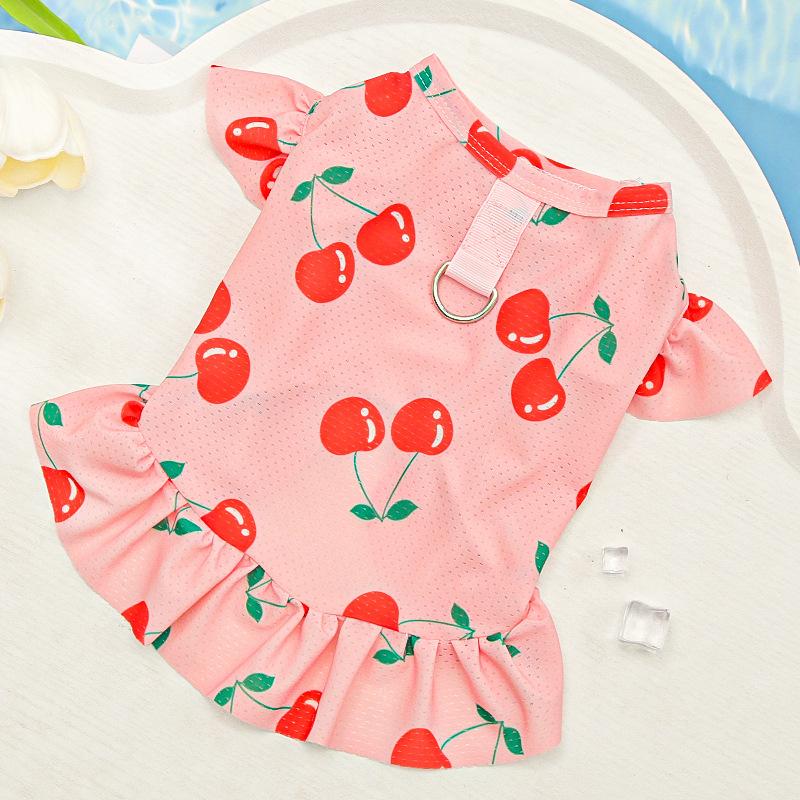 Ice Silk Big Dog Dress Spring Summer Dog Cat Pet Cat Clothes Dog Supplies Small Medium Large Dog Golden Retriever