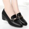 Fashion Luxury Designer Women Loafers Flat Shoes Height Increasing Black Footwear Slip-on Moccasins Casual Wedge Soft Leather Shoes