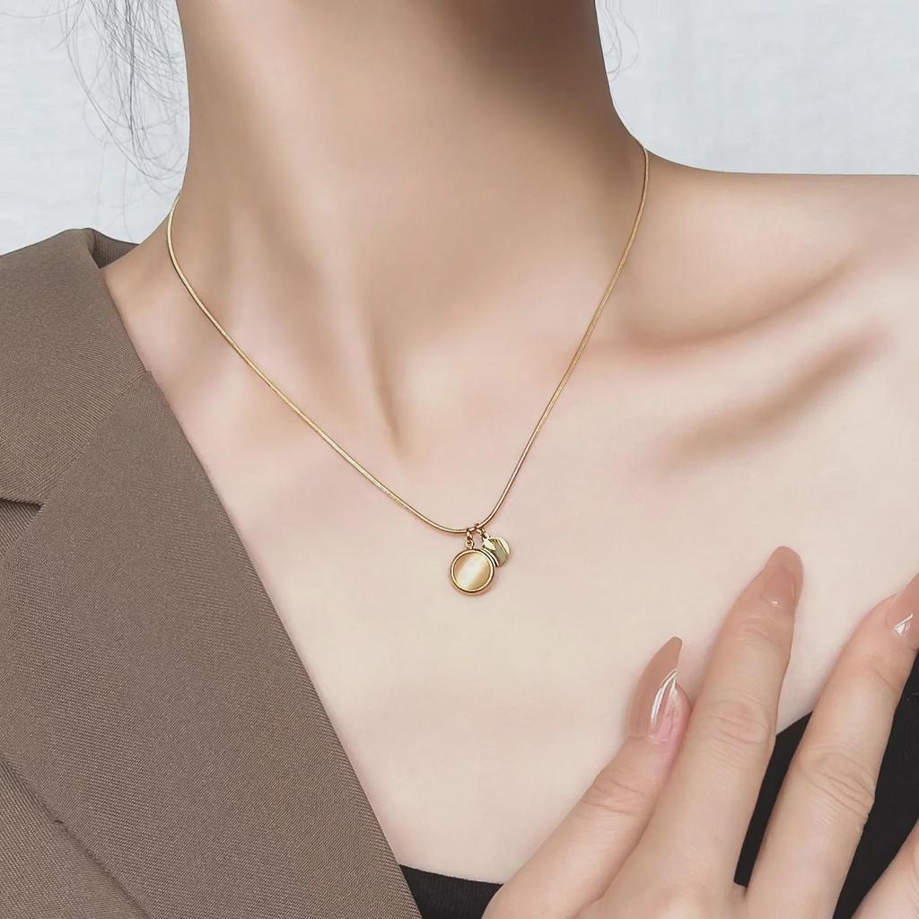 Женское роскошное титановое ожерелье «кошачий глаз» — элегантная, модная подвеска на любой случай