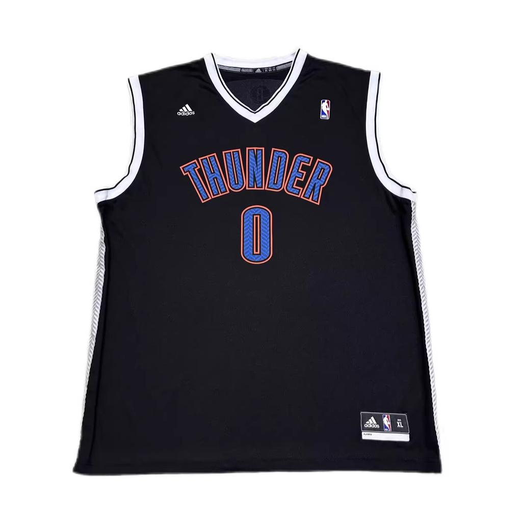 Adidas X NBA Collaboration Oklahoma City Thunder Russell Westbrook 0 V-Neck Fashion Sports Sleeveless Basketball Jersey 7818A-3NR-FKG1071