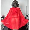 Anime Little Red Riding Hood Sexy Lingerie Cosplay Costume Women Open Bra Crotchless Bodysuit Erotic Nightdress