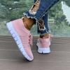 Женские дышащие спортивные кроссовки Flyknit с сеткой, низкие, на шнуровке, с платформой, повседневные кроссовки для ежедневной носки