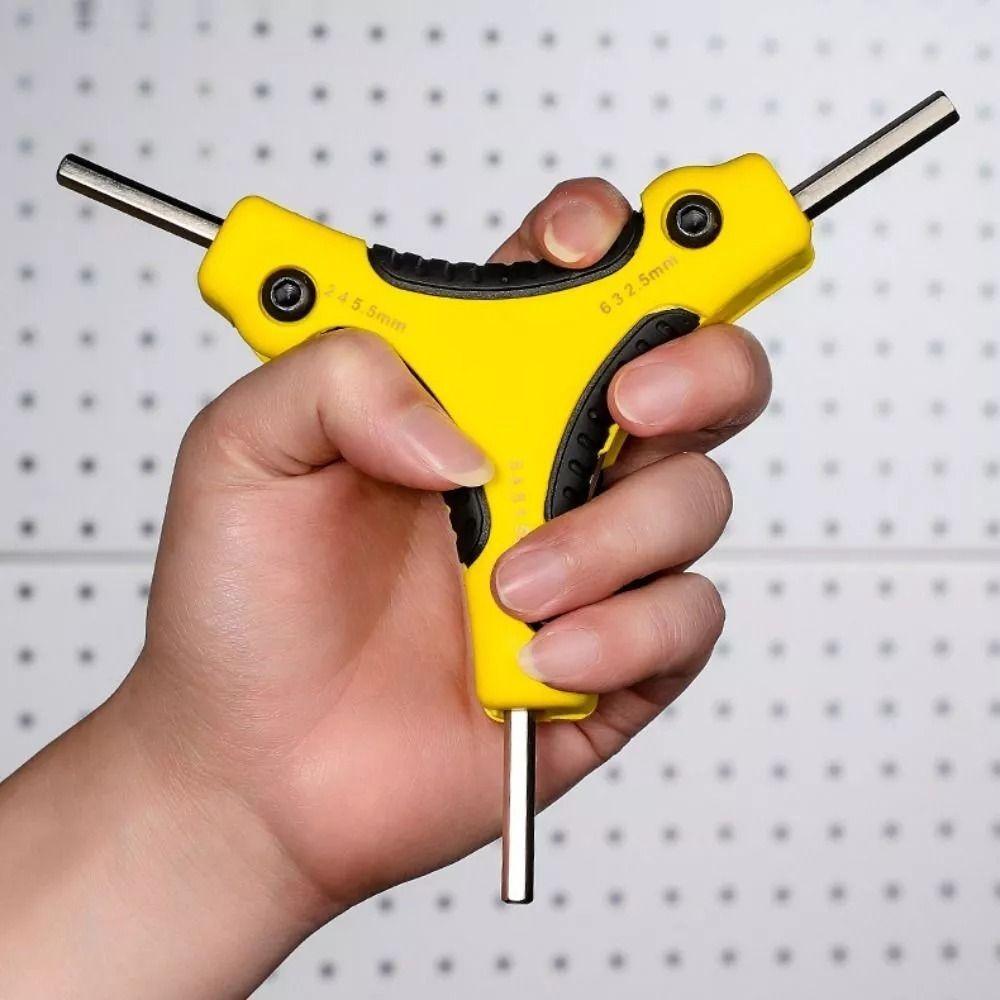 9 In 1 Combination Allen Wrench 1.5/2/2.5/3/4/4.5/5/5.5/6mm Trigeminal Key Set Hand Repair Tools