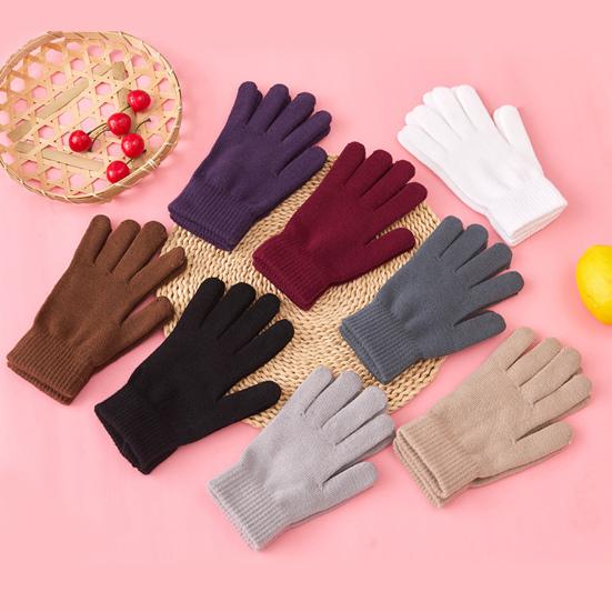 Зимние вязаные перчатки женские утолщенные теплые перчатки дышащие велосипедные перчатки с ветрозащитными эластичными манжетами для бега по делам вождения