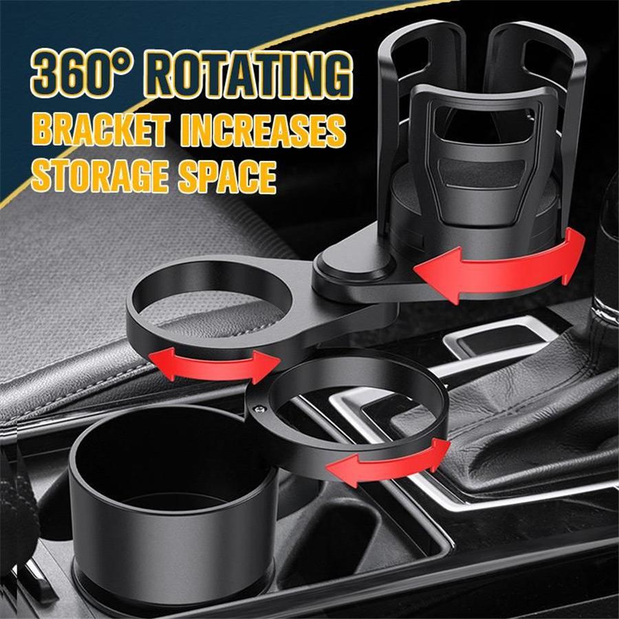 ABS Multifunction Universal Car Car Cup Holder Base Tray Stand Organizer 4-in-1