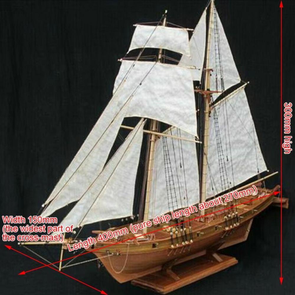 Ancient Sailboat Wooden Ships Model Home Decoration Wooden Sailing Boat  DIY Hobby