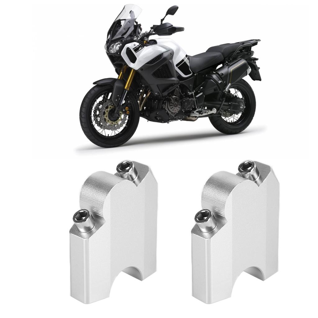 2pcs HandleBar Riser Mount Clamp Aluminum Alloy Replacement for XT1200 Super Tenere 2010‑2014