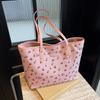 Cute and Sweet Cherry Print Tote Bag Niche Fashion Large Capacity Versatile Shoulder Bag For Women Travel Handbag Purse CLE