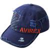 AVIREX Distressed Remake Full Baseball Cotton All Deep Navy Blue 01 Low-Profile Cap, 6-Panel Cap, Cap, Cap, Men's, Black, Season, Fit, Spring/Summer,