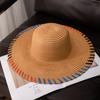 Women's Wide Brim Straw Hat, Summer UV Protection Beach Sun Hats Foldable Floppy Travel Cap Large Wide Brim, Trendy Solid Color Outdoor Hat For Ladies