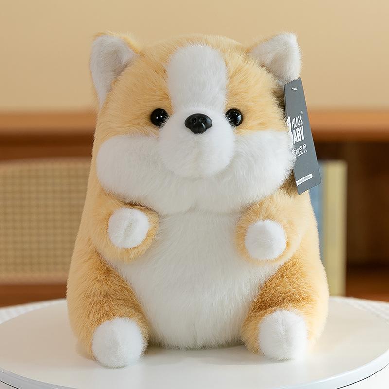 Soft Cute Ball Corgi Plush Toy Children Sleeping Husky Pillow Claw Machine Pomeranian Gift