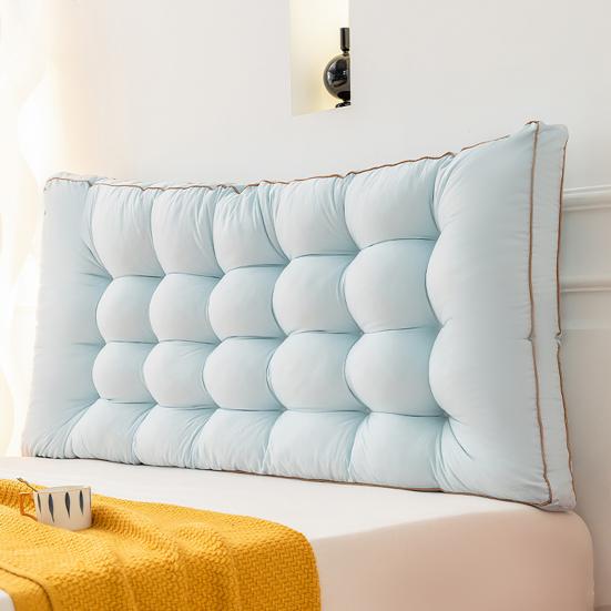 Headboard Pillow Headboard Backrest with Elastic Strap Bed Waist Support Cushion Daybed Bolster for Dorm Bedroom Sitting Reading