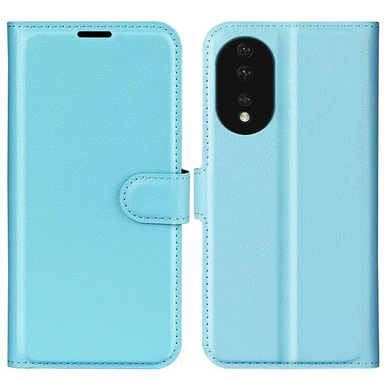 For Honor 80 5G Litchi Texture PU Leather Stand Wallet Phone Cover Full Protection Flip Anti-scratch Phone Case
