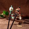 1PC Women's Hair Jewelry Wooden Hairpins Hair Stick Tassel Pendant Headdress Headwear Hair Clips