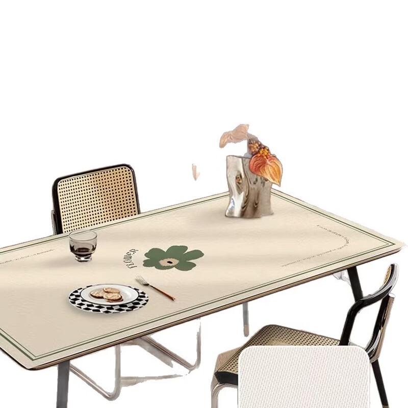 Овальный кожаный коврик для стола с текстурой овчины, устойчивый к пятнам