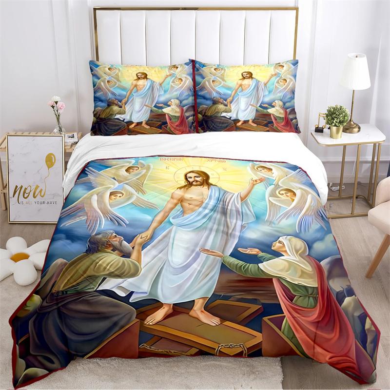 Доброе Сердце Пресвятой Девы Марии Всесезонный Пододеяльник Одеяло Постельный Комплект Мягкий Пододеяльник и Наволочки Односпальный/Двуспальный/Квинсайз/Кингсайз