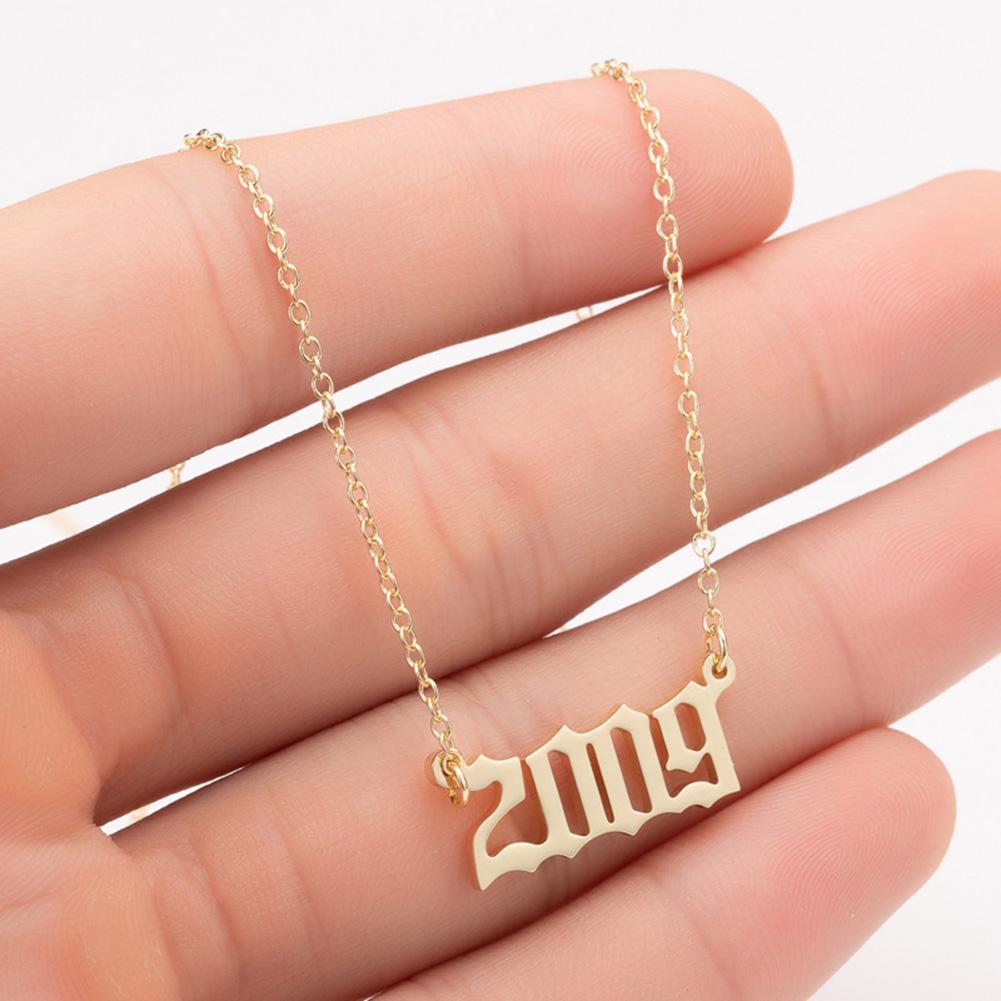 Puntos 1980-2019 год рождения номер подвеска-подвеска-цепочка из нержавеющей стали ювелирные изделия