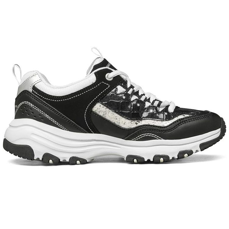 Skechers I-Conik Дышащие кроссовки для бега с амортизацией Низкие Женские кроссовки Черный Белый 8730041-BKW