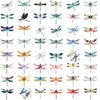 50PCS Cartoon Colour Dragonfly Stickers Graffiti Nostalgia Decals Laptops Phone Luggage Scrapbook Cool Guitar Waterproof Sticker