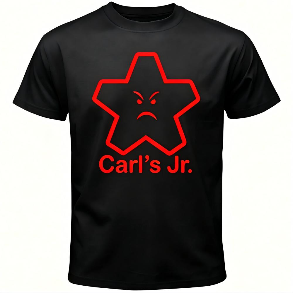 Carl's Jr. Angry Star Logo Black T-Shirt