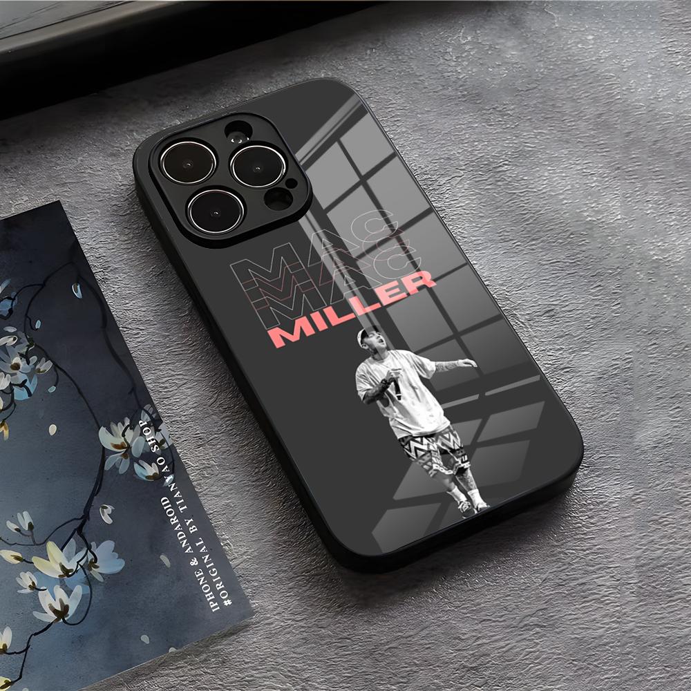 Singer M-Mac Circles Miller Phone Case For IPhone 17 Air 16 E Pro Max 15 14 13 Mini 12 Pro 11 Max Plus Black Glass Cover
