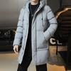 Men Winter Warm Thick Long Solid Color Parka Coat Men Waterproof Hooded Parka Coat Jacket Men Autumn Fashion Casual Parka Men