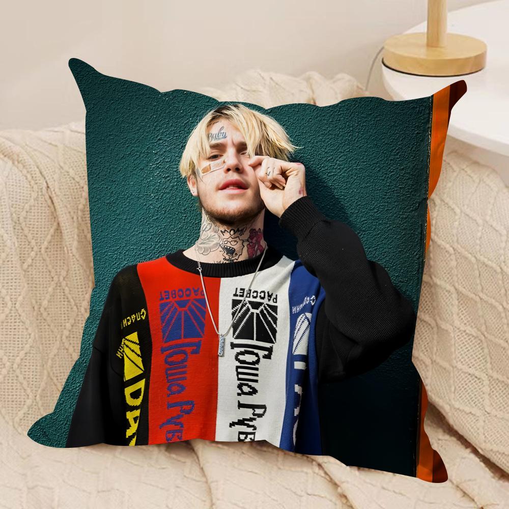 LLil Peep HHell Boy Наволочка для подушки Шелковистый короткий плюш Невидимая молния Пылезащитная наволочка для диванной подушки Для домашнего декора