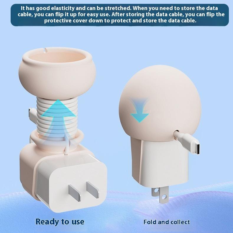 Силиконовый органайзер для кабеля милый мультяшный протектор для зарядки портативная пряжка для дата-кабеля фиксирующая лента настольная пряжка для хранения кабеля