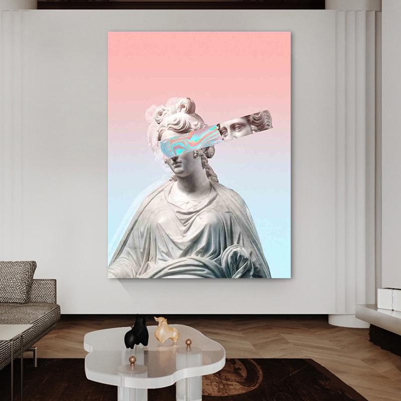 Веселая скульптура Дэвида, искусство, холст, живопись, абстрактные граффити, постеры и принты, настенные художественные картины для гостиной, домашний декор