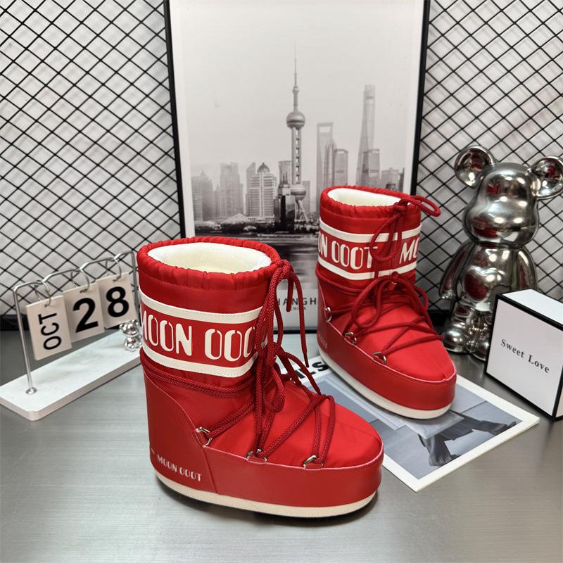 Waterproof version of gypsy moon snow boots women's winter new medium and high tube lace-up non-slip warm ski shoes