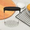 Potato Masher with Ergonomic Handle Food Grade Portable Hand-held Vegetable Fruit Smasher Stainless-Steel Kitchen Tool