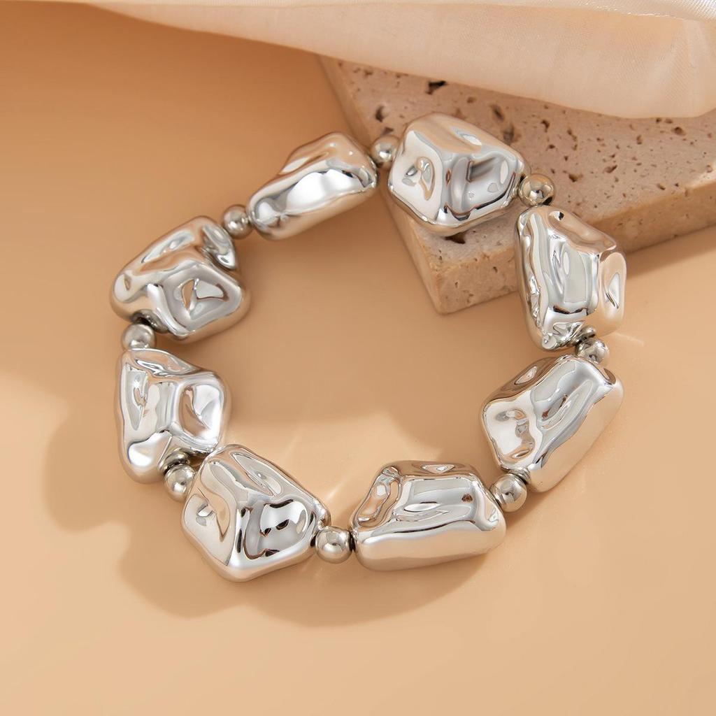 Европейский и американский легкий роскошный комплект ожерелий с нерегулярными геометрическими бусинами