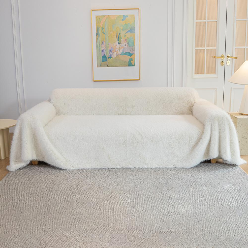 Французское полотенце для дивана из норки, утолщенный бархатный чехол для дивана, универсальное высококачественное плюшевое зимнее одеяло