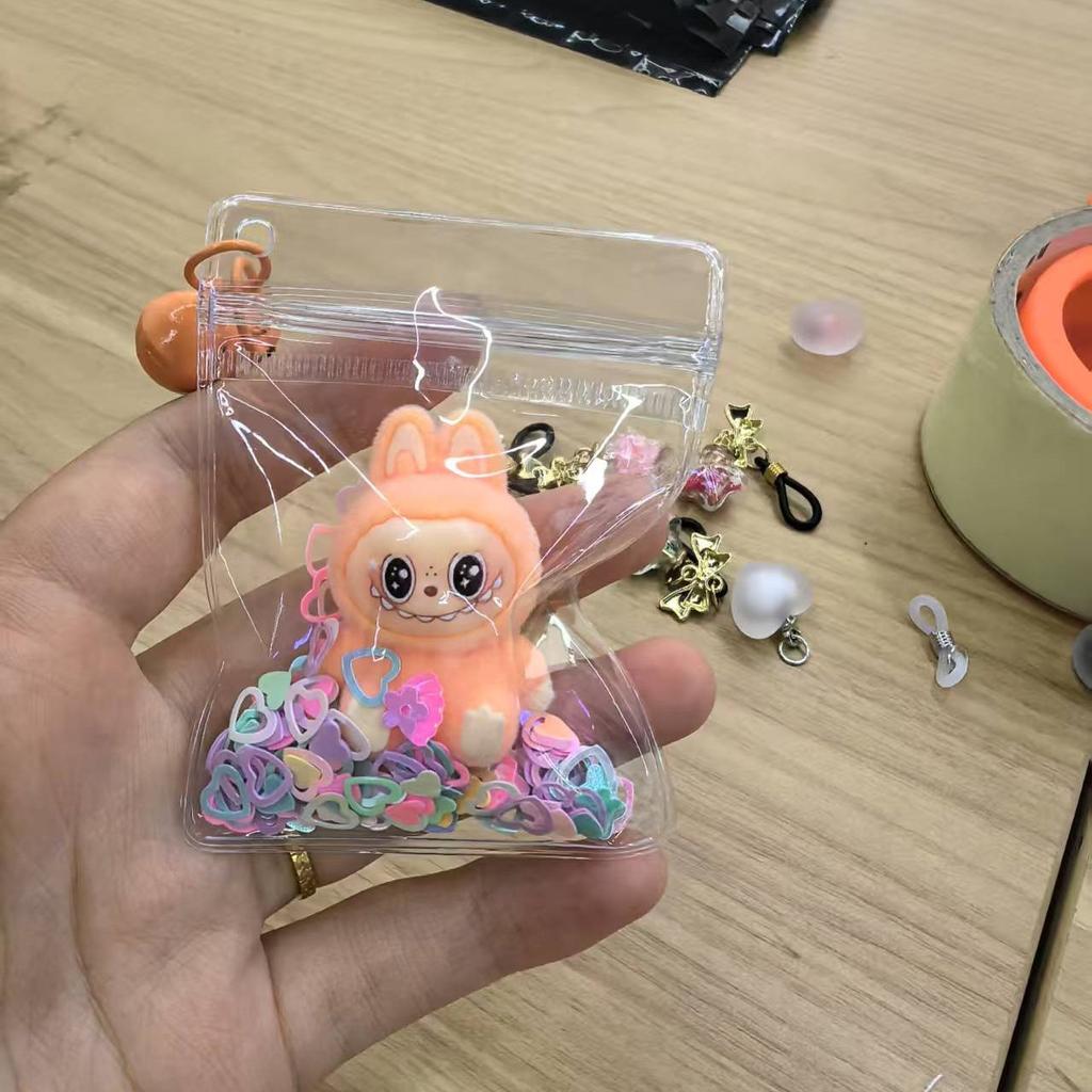 1 Labubu Bunny Keychain, Small Figurine, Bag Decoration, Creative Pocket Pendant