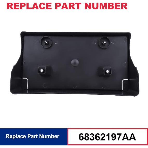 Front License Plate Bracket Compatible With Ram 2500 3500 4500 5500 -2025 Replaces# 68362197AA (Black)