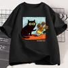 Ван Гог Кошка Графические Футболки Мужские Женские Цветок Черная Кошка Футболка Круглый Вырез Хлопок Короткий Рукав Модная Футболка Стритвир