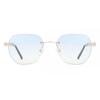 Rimless Geometric Light Gold Smartbuy Collection Sundra Jst 164 001 Fashion Unisex Sunglasses