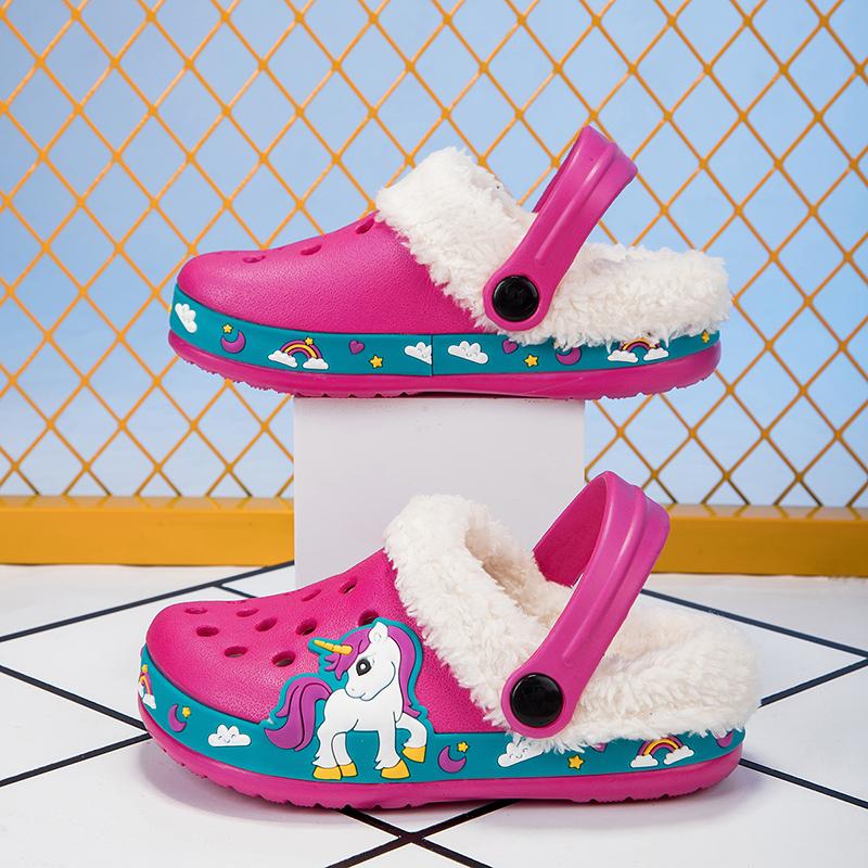 Baby Children Shoes Winter Clogs Unicorn Beach Sandals Summer Kid Garden Boys Girls Soft Non Slip Indoor Outdoor Toddler Slipper