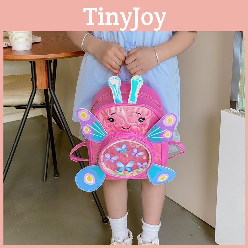 Toddler Butterfly Backpack With Sparkling Sequin Pattern For Education And Play
