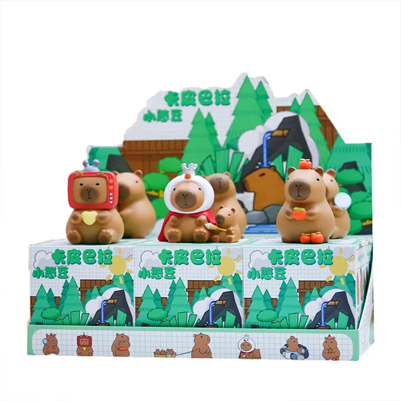Capybara Figure Blind Box Simulation Capibara Kawaii Anime Animals Figures Doll Children Birthday Christmas Gift