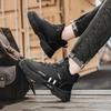 Outdoor Lace-up Warm Casual Shoes Round-toe Comfortable Plus Velvet Men's Snow Boots Retro Non-slip Wear-resistant Cotton Boots