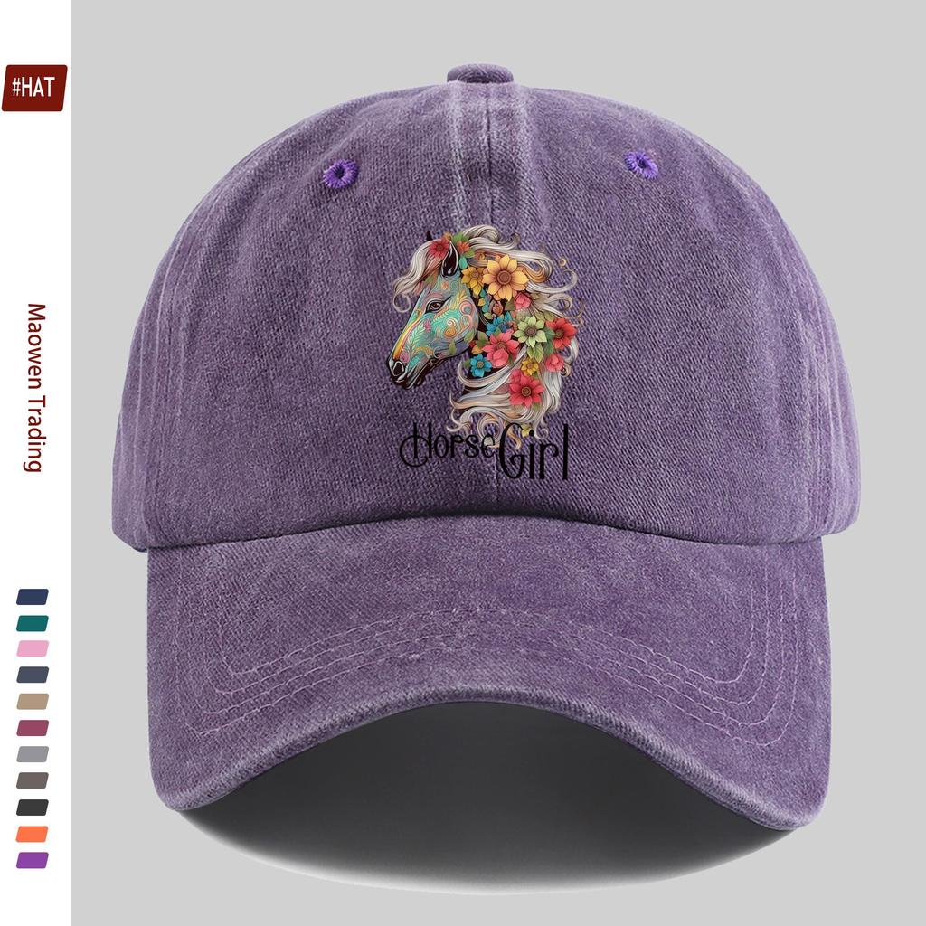 pc pcs Horse  Floral Print Trucker Hat Suitable for Dating Outdoor Sports Beach Vacations Fishing Cycling Parties  Adju