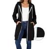 Women's Zip Up Hoodies Long Sleeve Long Tunic Sweatshirts Oversized Fleece Casual  Fall Jacket Coat With Pocket