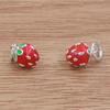 Серьга из стерлингового серебра 925 пробы DIY Аксессуары для изготовления украшений Маленькая красная основа для подвески Шармы для женских украшений Браслеты Аксессуары