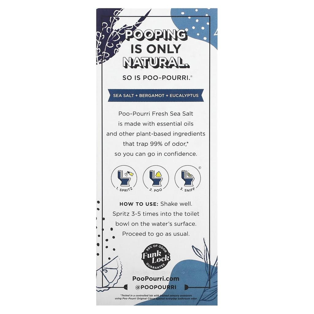 POO-POURRI Before Day Soil Spray, Fresh Sea Salt, 59 Ml (2 Fl Oz)
