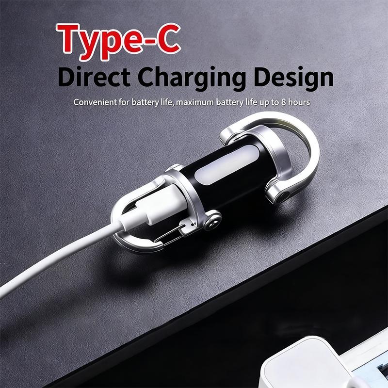 1PC USB Rechargeable Key Chain Flashlights, 600lm 7 Lighting Modes, Waterproof Design, Suitable for Rescue Camping Hiking