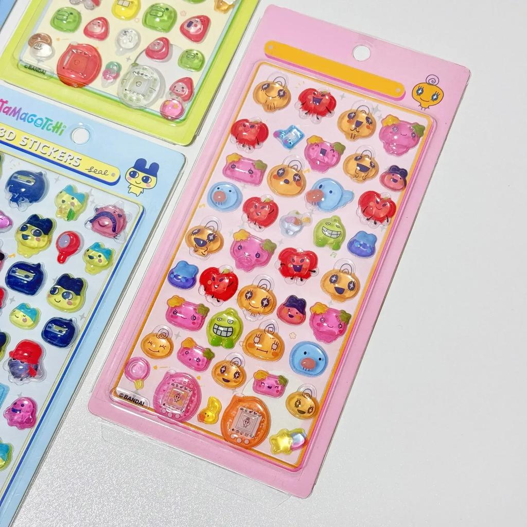 Tamagotchi 3D Stickers - Cute Cartoon Multi-color Decals, Perfect for Kids DIY Decor & Lovely Craft Gifts for Children